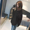 Scarf, sweater, knitted winter top, oversize, long sleeve, increased thickness, V-neckline