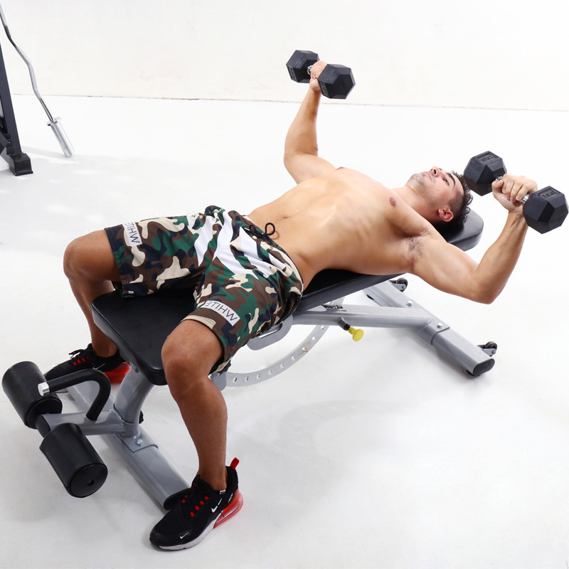 Xinjuli profesional mancuerna taburete silla de fitness multifuncional supina abdominal muscle board weightlifting barbell banco de vuelo pájaro taburete