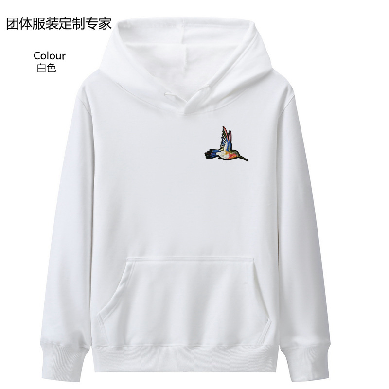 Embroidery Figure Solid Socket Long sleeve Pocket children lovers new pattern Sweater man Add fertilizer enlarge Autumn and winter Sweater