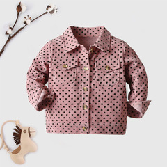 2020 Spring and Autumn New Modern European and American Trendy Long-Sleeve Girls' Shirt Cross-Border Hot Selling Girl Heart-Shaped Jacket