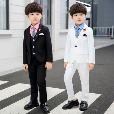 Autumn new pattern baby Children's clothing On behalf of Boy Suit Flower girl full dress children man 's suit Korean Edition