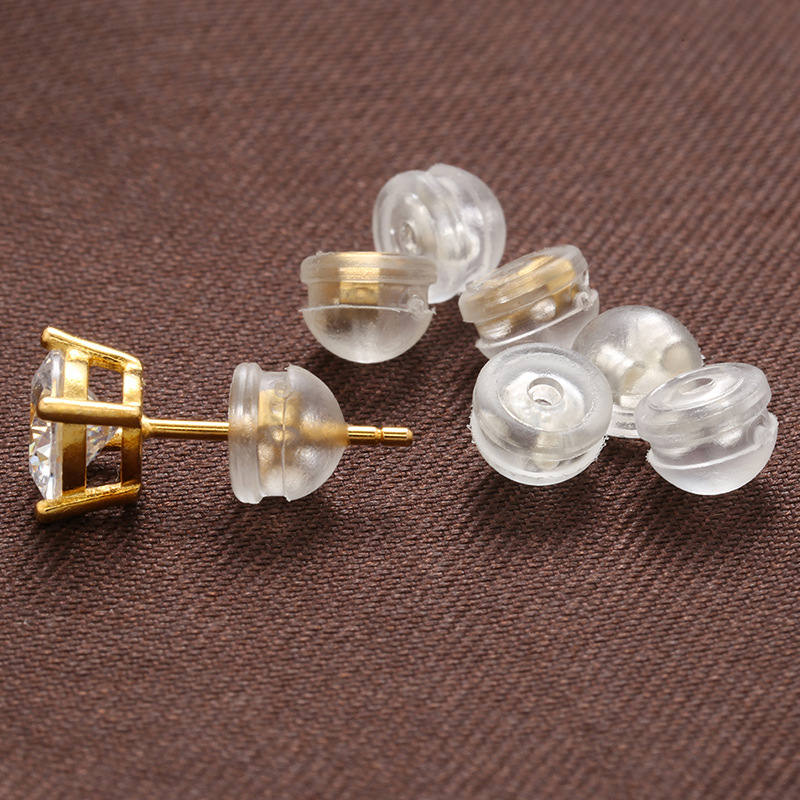 1 Piece Quantity Silica Gel, Copper Material Geometric Pattern Plating Design 1 Piece Silica Gel Copper Silica Gel Geometric DIY Jewelry Accessories Ear Studs