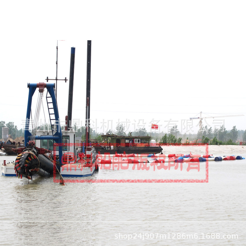江苏常州台车式绞吸挖泥船挖深8米 液压清淤挖泥船 大功率绞吸船