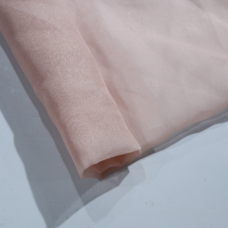 Fabricante de suministro de 30d chiffon rosa tela de gradiente de verano vestido