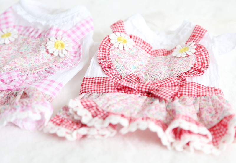 爱心碎花女仆裙