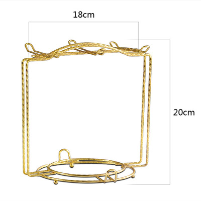 金色咖啡杯架不鏽鋼金屬架廚房置物架咖啡杯4杯6杯碟挂架廠家直銷