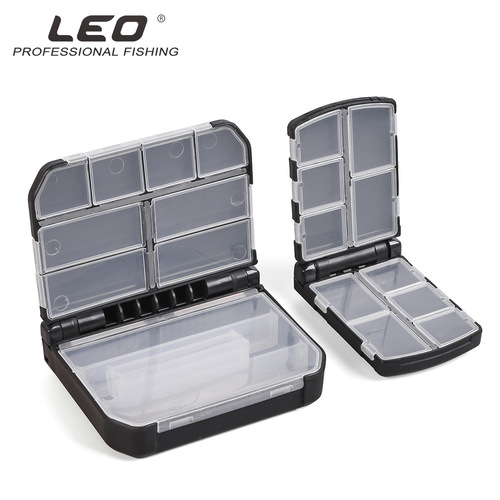 28054 LEO/LEO [Black Semi-automatic Opening and Closing Accessories Box] Fish Hook Biting Tool Pin Box Fishing Gear