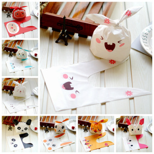 Cute Rabbit Ears Packing Bag Candy Bag Cookie Bag Cookie Bag Food Bag Baking Packaging Rabbit Ear Bag