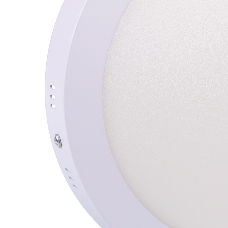 Suministro directo de fábrica LED panel luz 12w18w Superficie redonda montada panel luz Oficina escuela no estroboscópica cocina y baño Luz