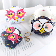 Coin purse female fans small Korean cute girl heart ins small school bag keychain integrated zipper coin purse