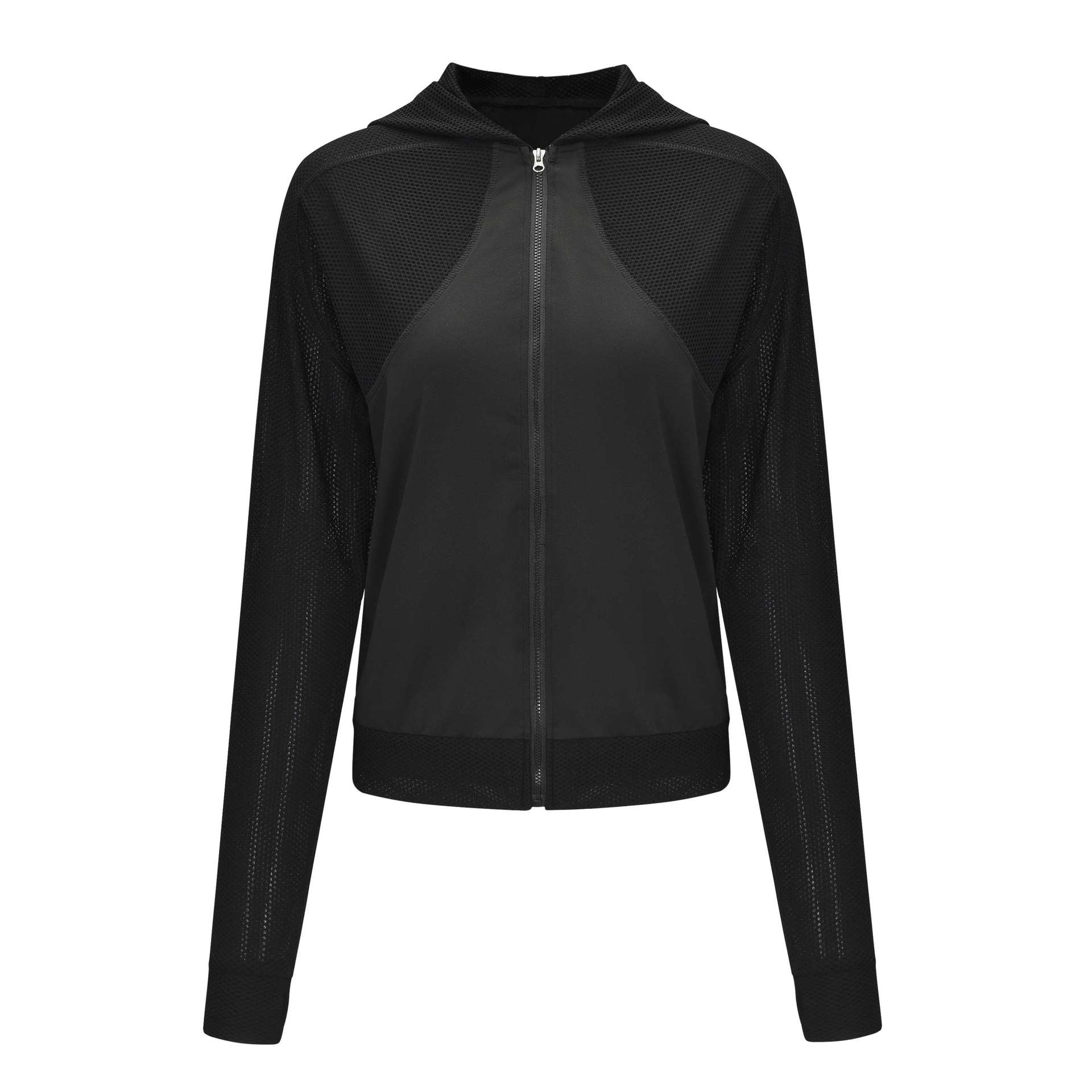 Sports sun protection clothing, hoody with zipper, sports suit, long-sleeve, quick dry jacket for yoga, internet celebrity 5