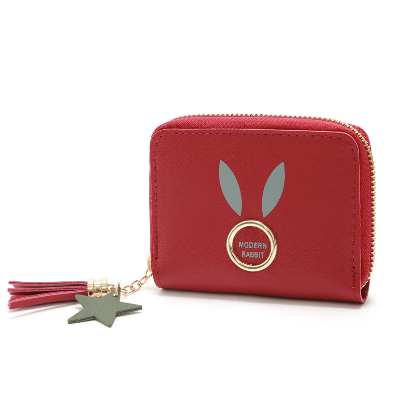 Korean Rabbit Ears Printing Zipper Short Wallet Wholesale display picture 18