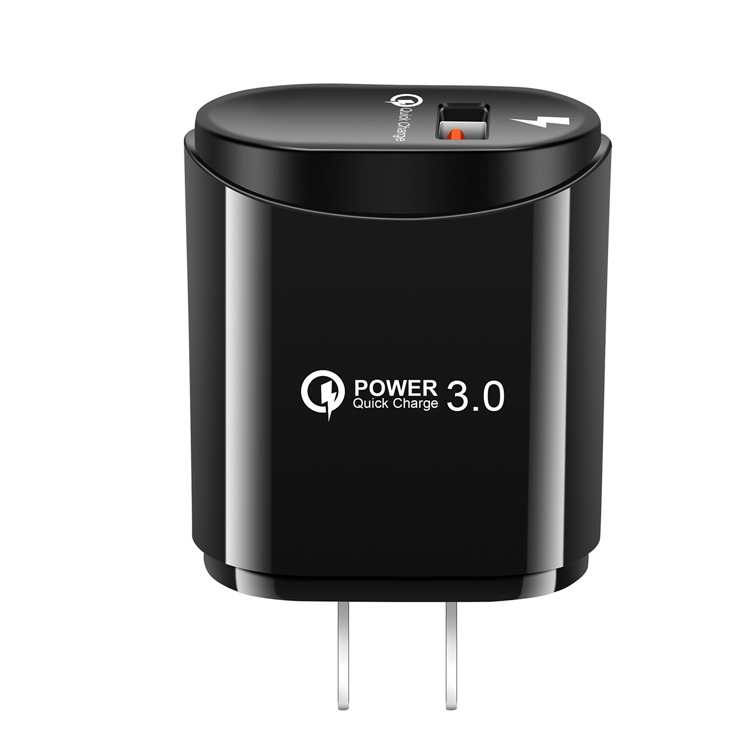Single port Qualcomm QC3.0 fast head, new American standard QC30 travel charging mobile phone charger_voghion.com