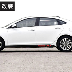 專用於現代名圖碳纖側裙貼裝飾條車身車貼下裙拉花貼紙改裝車貼膜
