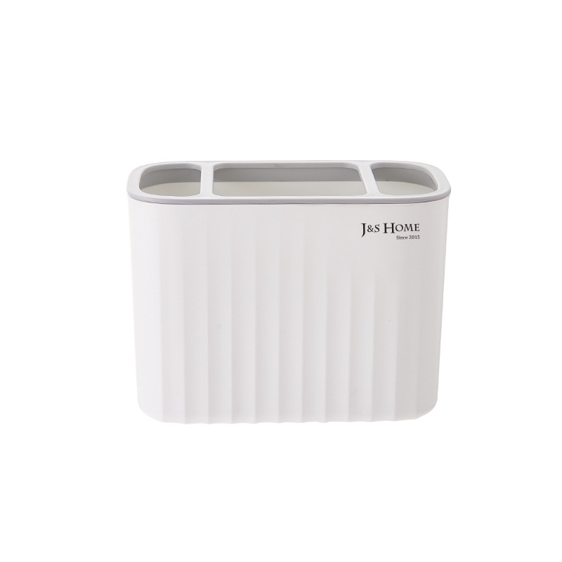 Hogar Estilo nórdico cepillo de dientes caja de almacenamiento de plástico baño Baño hogar lavado taza de almacenamiento rack simple cepillo de dientes titular