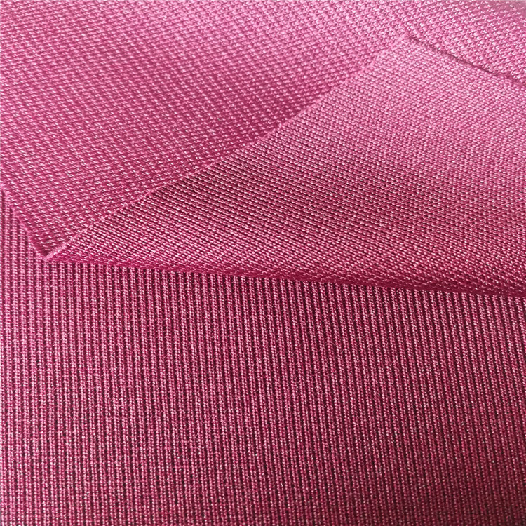 涤纶针织服装领口袖口罗纹面料，1*1低弹罗纹面料