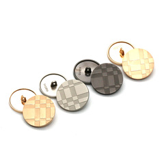 Factory supply suit metal buttons flat round buttons for coats trench coats woolen cardigans suits decorative buttons for women