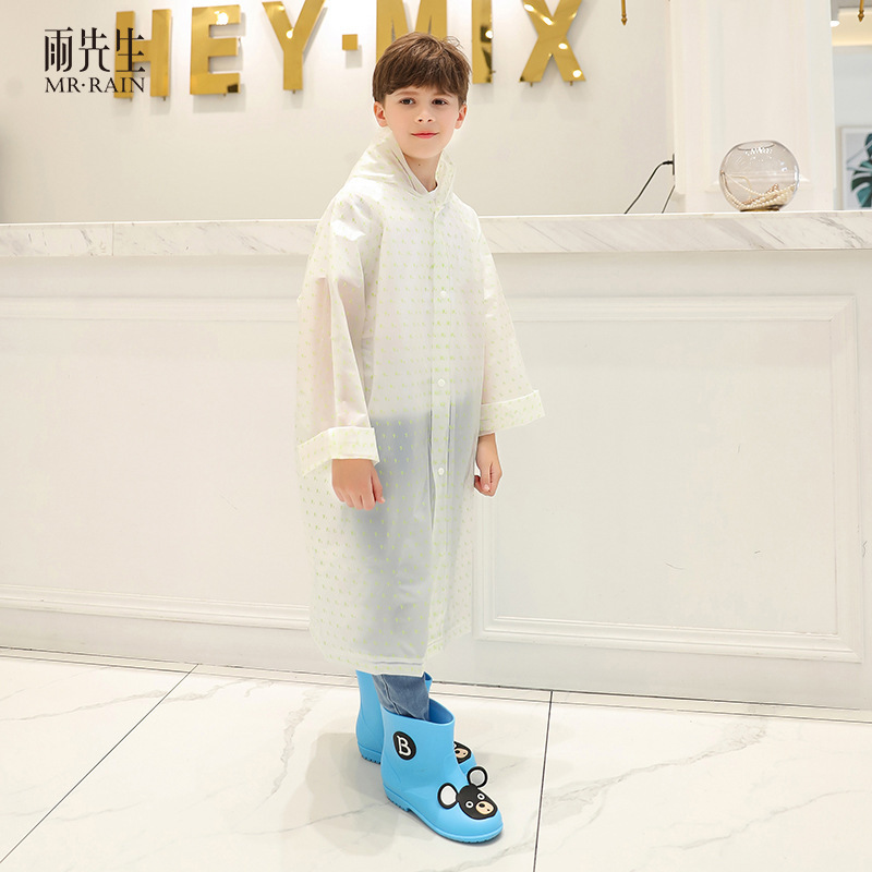 Mr. Yu children's one-piece raincoat fashion cartoon pattern hiking mountaineering raincoat poncho factory wholesale