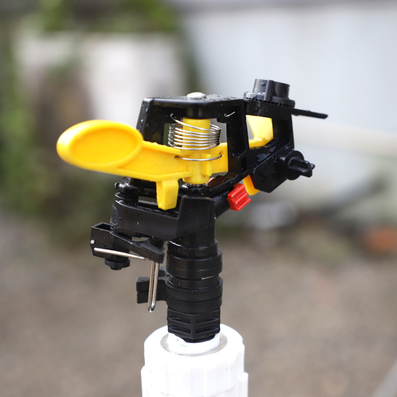 4 puntos de plástico amarillo rociador rociador rociador ángulo controlable jardinería césped rociador enfriamiento no incluido impuestos