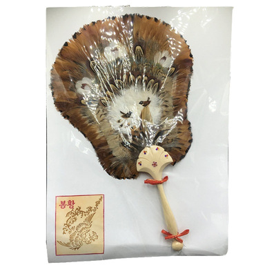 夏季宝宝扇子羽毛扇孔明八卦扇工艺礼品扇扇子朝鲜羽毛扇出国礼品|ms