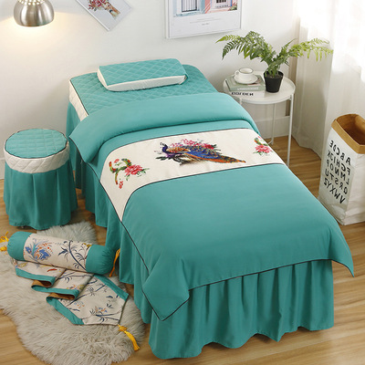 厂家直销 美容床四件套 美容床罩 美容院专用 送被芯 量大优惠