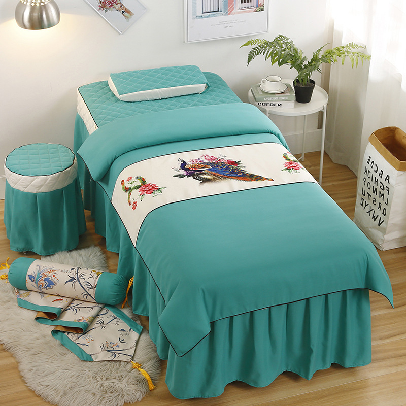 厂家直销 美容床四件套 美容床罩 美容院专用 送被芯 量大优惠