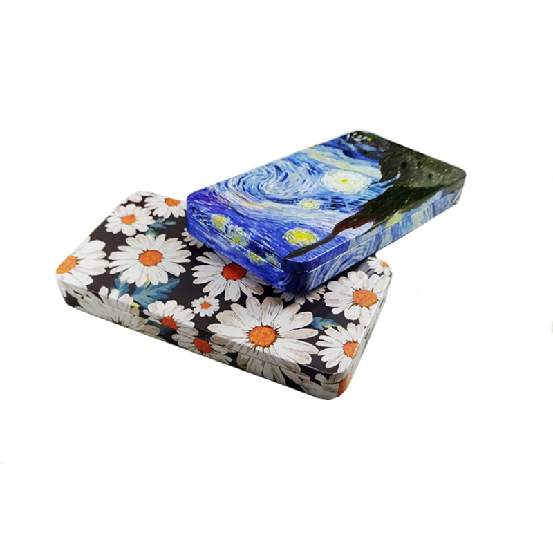 现货零售金属马口铁2个装手机壳充电宝数码电子卡片包装铁盒罐