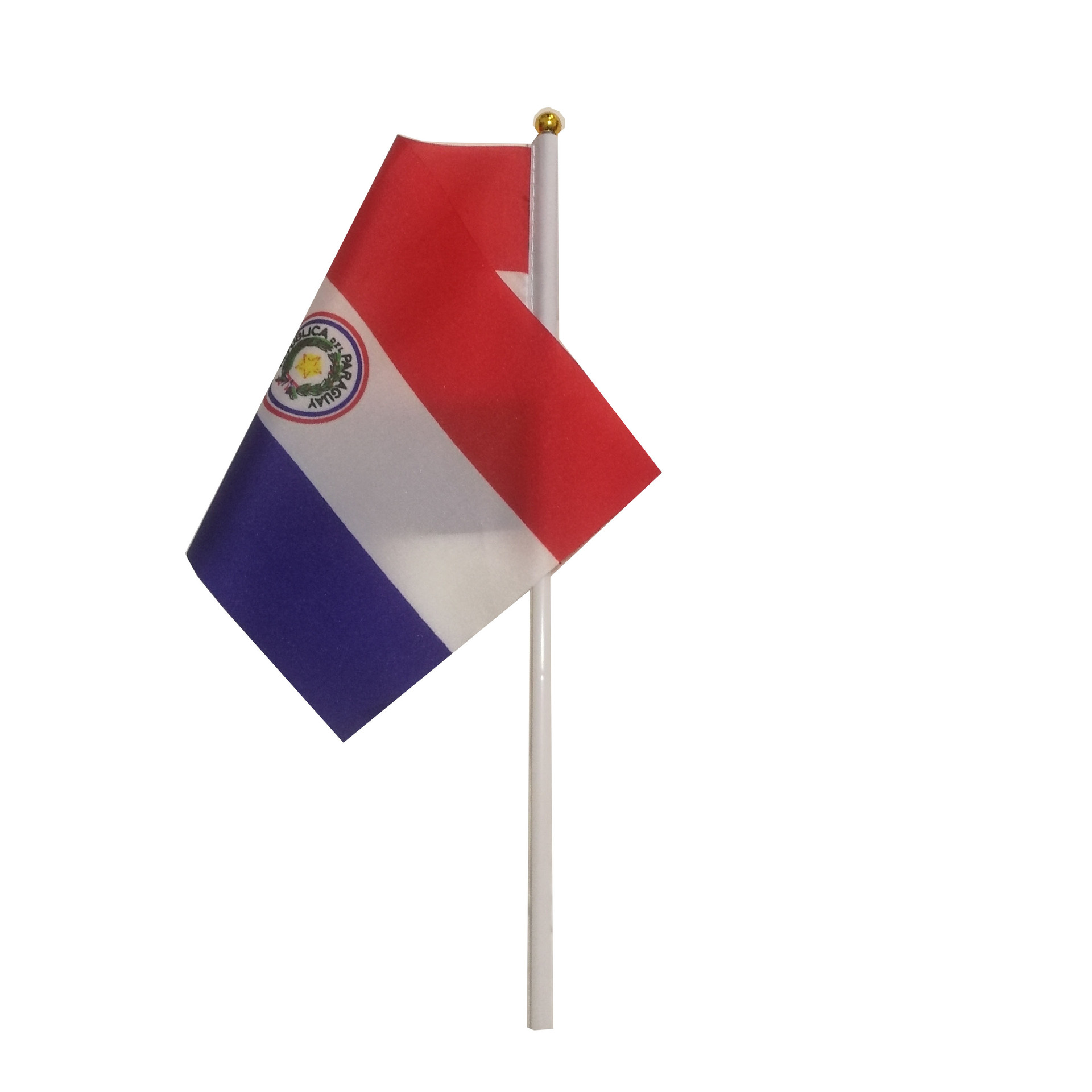 巴拉圭国旗手摇旗手挥旗塑料旗杆双面涤纶国旗厂家直销可来样定做详情4