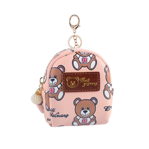 Coin purse girly heart Korean ins internet celebrity cute little bear small school bag keychain small hanging bag coin coin purse
