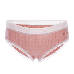 天貓熱賣純棉無痕少女內褲提花印花中腰性感純棉內褲純棉女三角褲