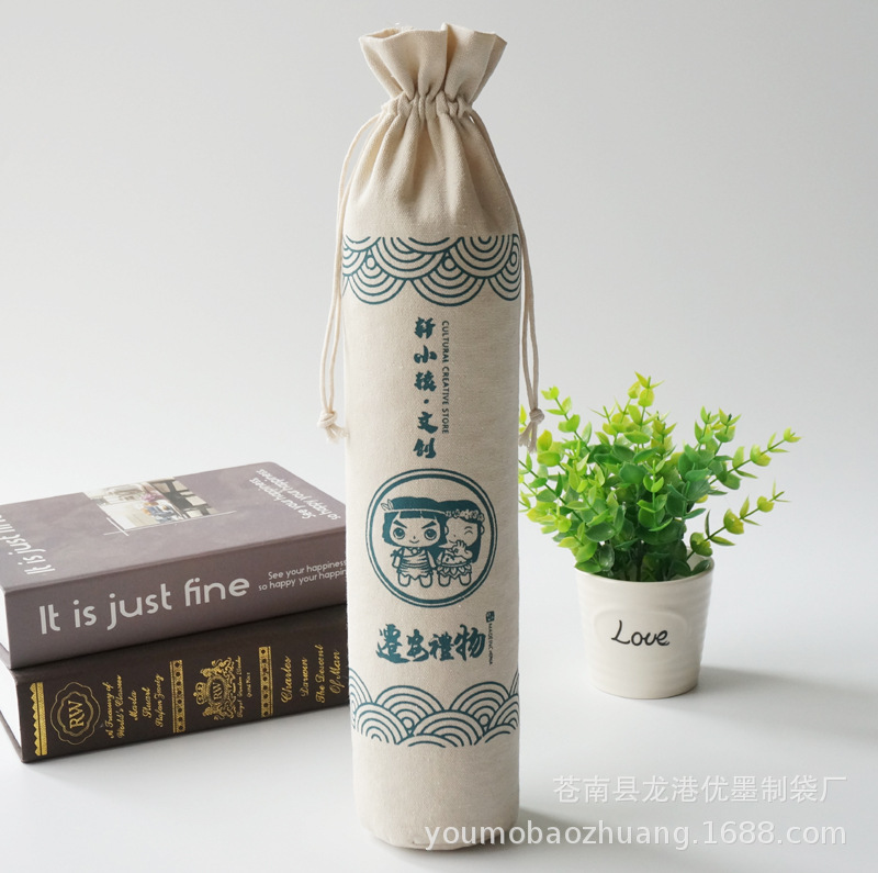 帆布束口袋 鼠标垫抽绳袋 纯棉宣传拉绳袋 可印logo