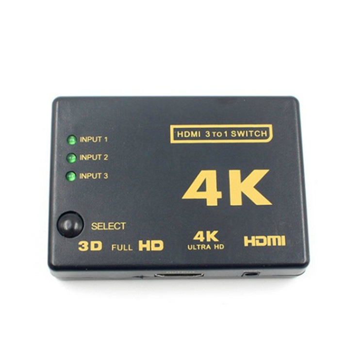 HDMI Switcher 4K * 2K tres en uno HD convertidor distribuidor 3 en 1 interruptor de control remoto