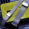 06 Embossed Stainless steel Belt Customized Hanging buckle mesh strap Belt watch steel strip parts
