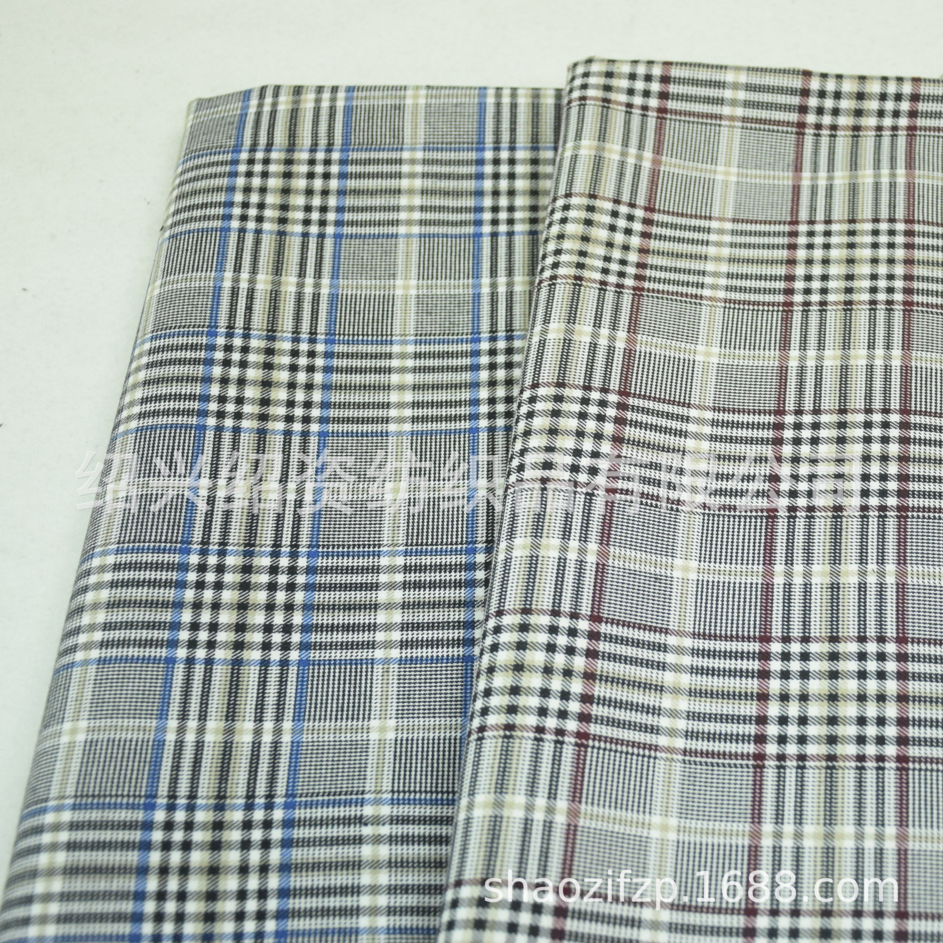 tr格子西装套装鞋帽箱包粗纺色织毛呢大衣面料