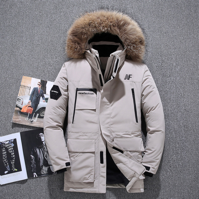 2019 new pattern Down Jackets man outdoors motion keep warm thickening Hair collar fashion Down coat