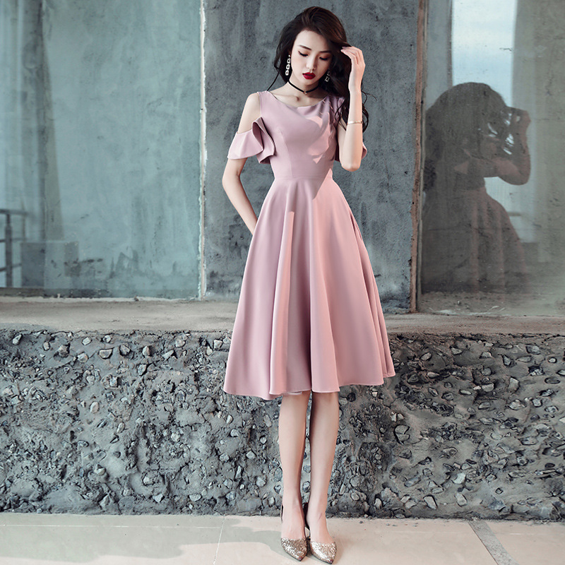 Mid-Length Evening Dress for Women 2026 New Style Banquet Queen Aura Bridesmaid Dress Petite Gown for Women Mid-Length Evening Dress for Women 2026 New Style Banquet Queen Aura Bridesmaid Dress Petite Gown for Women