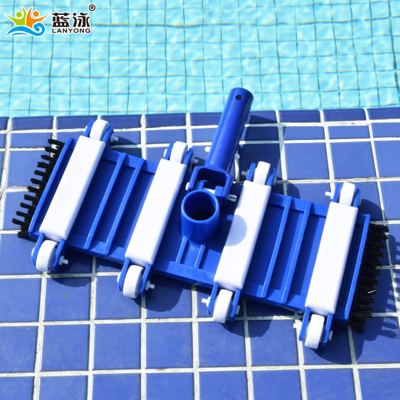 蓝泳牌游泳池吸污头14寸带刷加强吸池头游泳池吸污机设备正品保证