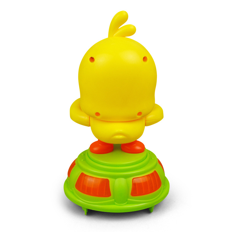 Douyin mismo estilo pequeño lindo pato cantando bailando luz universal giratoria eléctrica muñeca puesto Venta caliente juguetes educativos