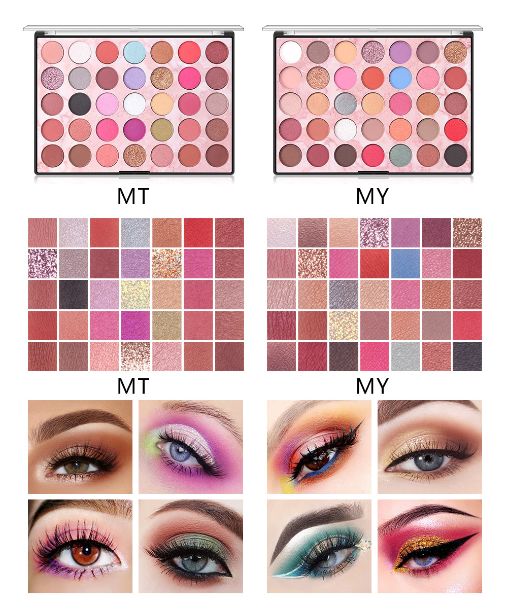 Paleta de Sombra de Olho Novo Epacket Miss Rosa Cores Glitter Fosco Palete Shimmer Brilho Nude Compõem Paleta Conjunto Kit 35 4 High Quality Beleza e saúde
