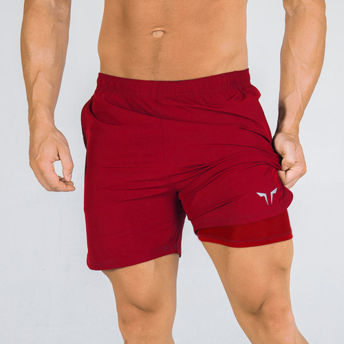 Muscle Fitness Brothers Summer Sports European and American Style Quick-Drying Mesh Breathable Shorts Fitness Capri Pants Men's Beach Shorts