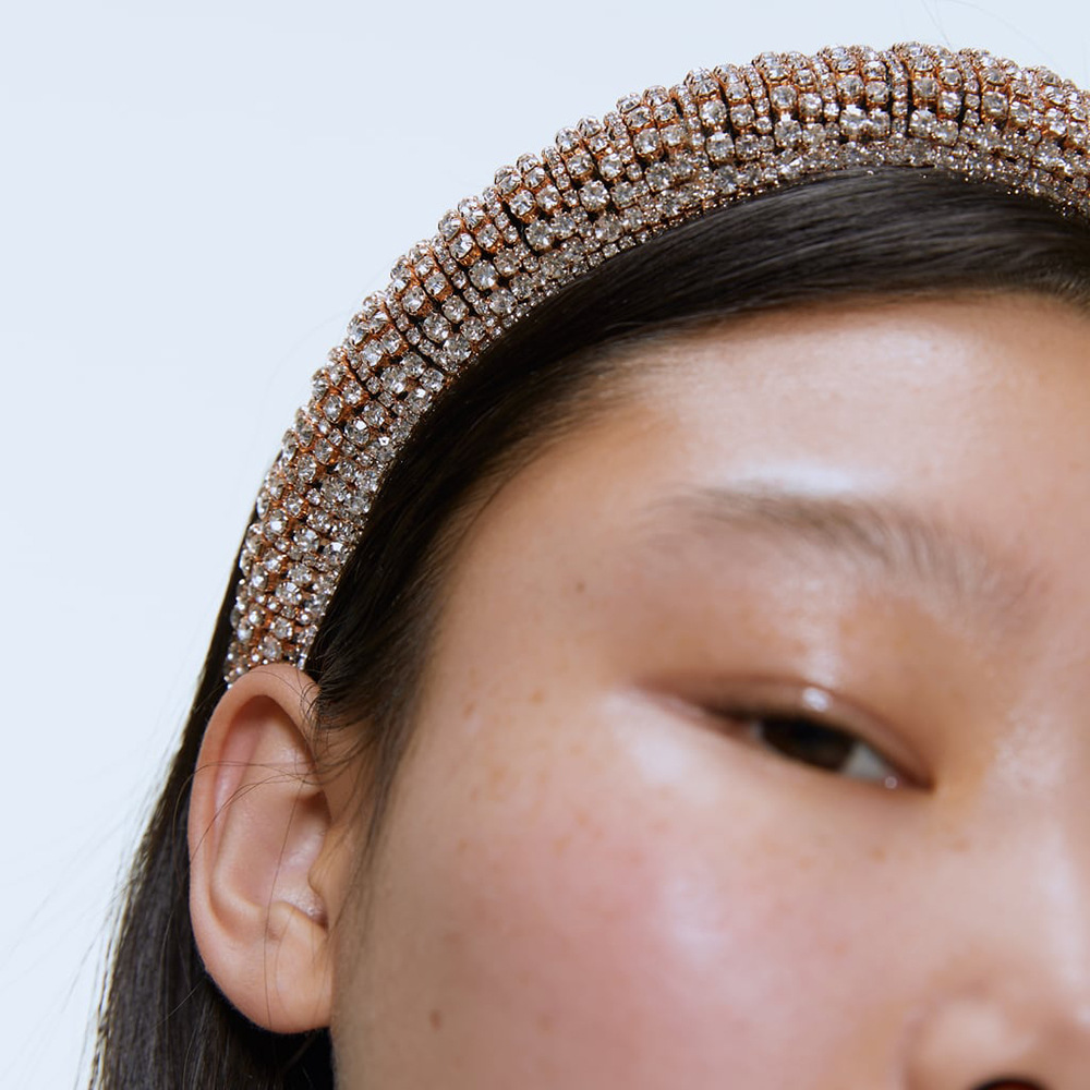 Full Diamond Hair Hoop Thick Non-slip Hairpin Sponge Rhinestone Headband Female Headdress display picture 18