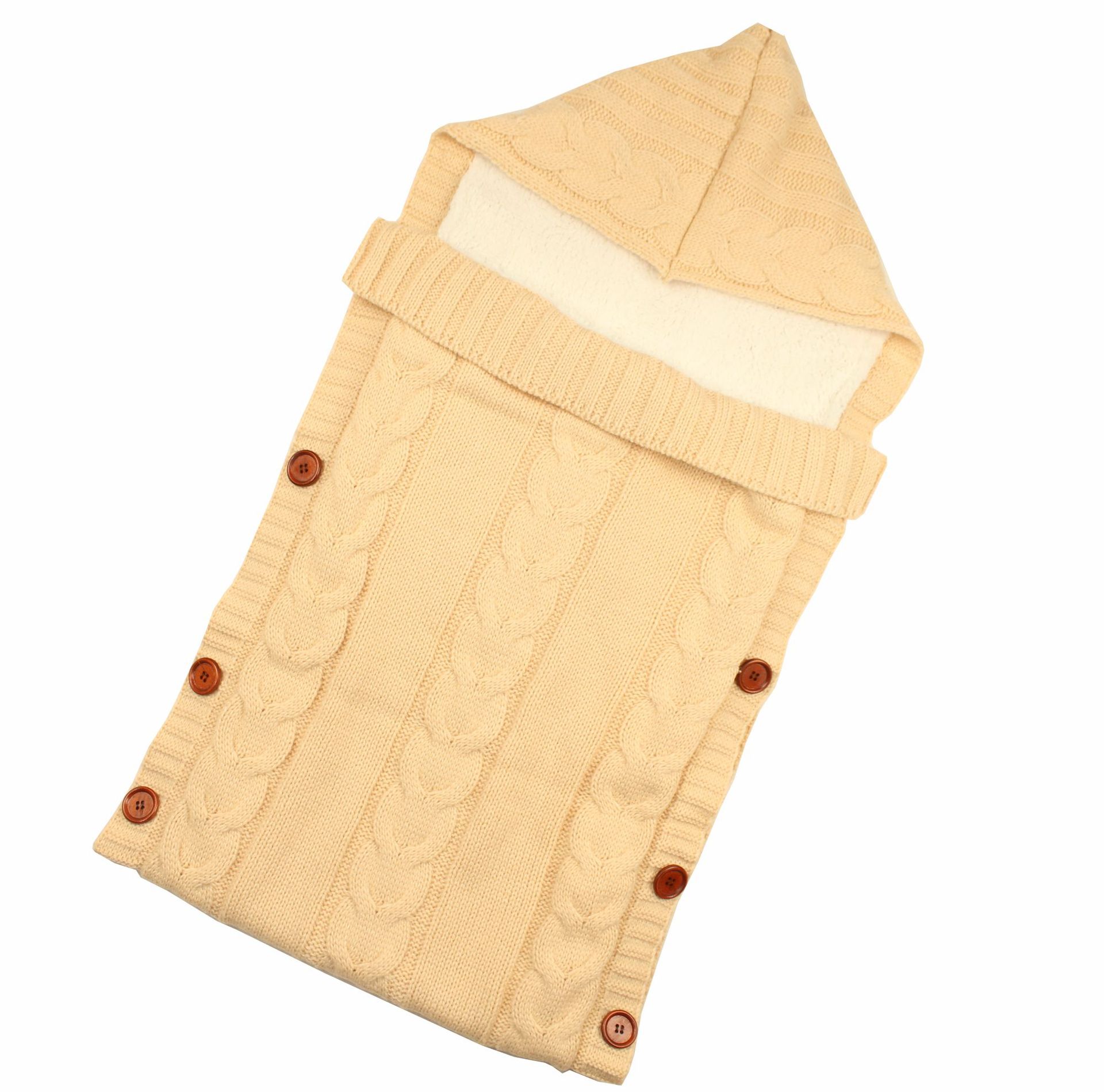 Warm Baby Blanket Knitted Newborn Swaddle Wrap Soft InfantSleeping Bag Footmuff Cotton Envelope For Stroller Accessories Blanket