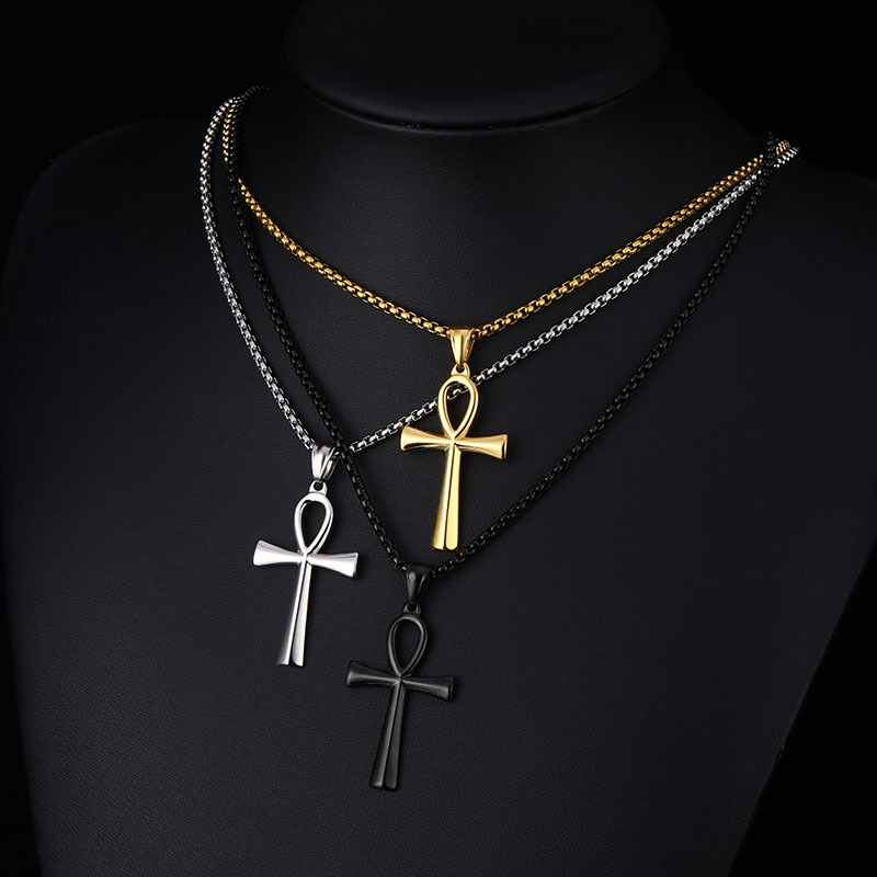 Simple Style Cross Alloy Plating Men's Pendant Necklace display picture 15