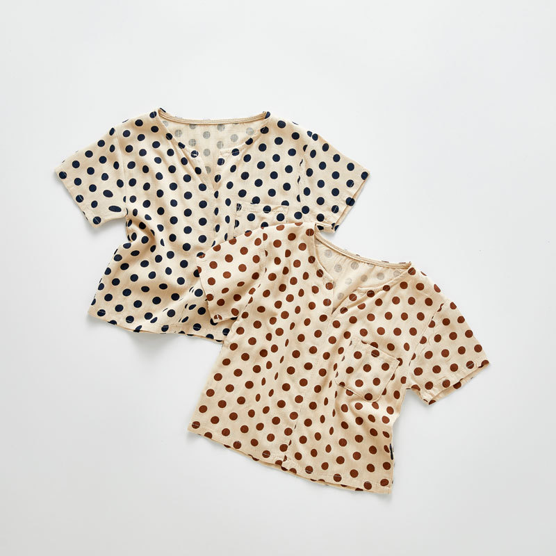 男童夏T恤 韓版新款兒童棉麻上衣 女童圓領短袖廠家直銷壹件代發