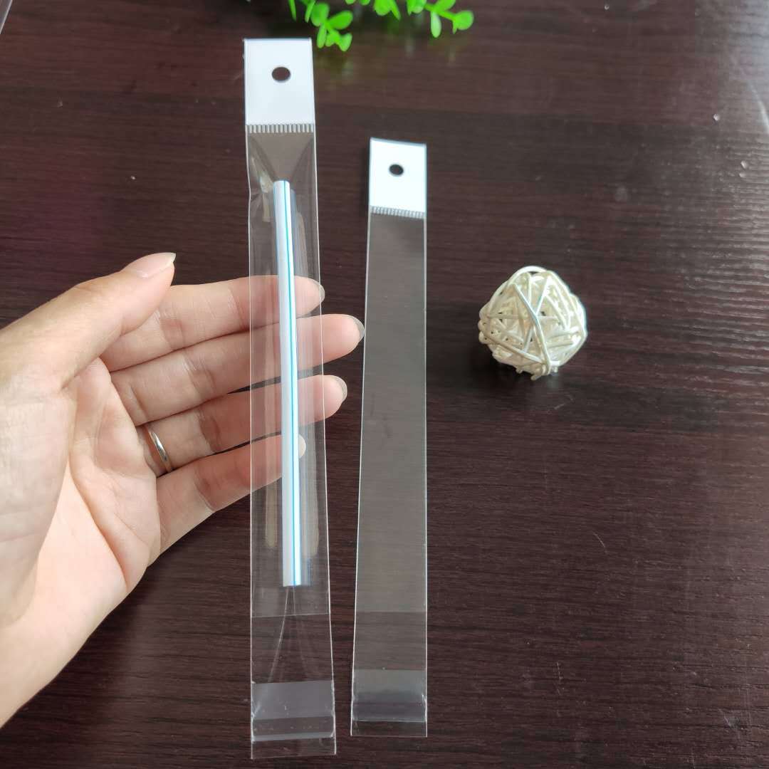 胶袋厂批发opp卡头袋印刷LOGO定长条梳子透明包装袋2.5CM开口