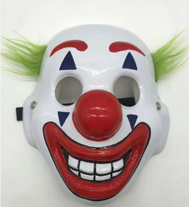 环保PVC小丑面具 电影joker同款万圣节舞会面具小丑发光面具