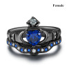 Sapphire ring for beloved heart shaped, wish, European style