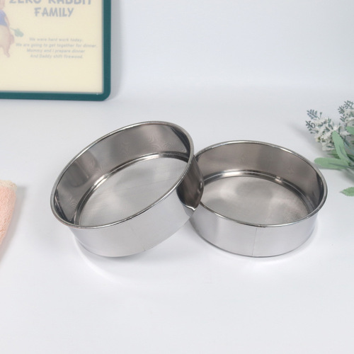 Factory direct sales 60 mesh 15cm stainless steel round ultra-fine flour sieve sugar powder sieve Chinese medicine powder sieve 201 sieve