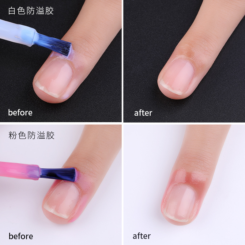 Manicure anti overflow nail polish, oil spill, tear proof skin cream powder, white and tasteless 15ml factory direct sale