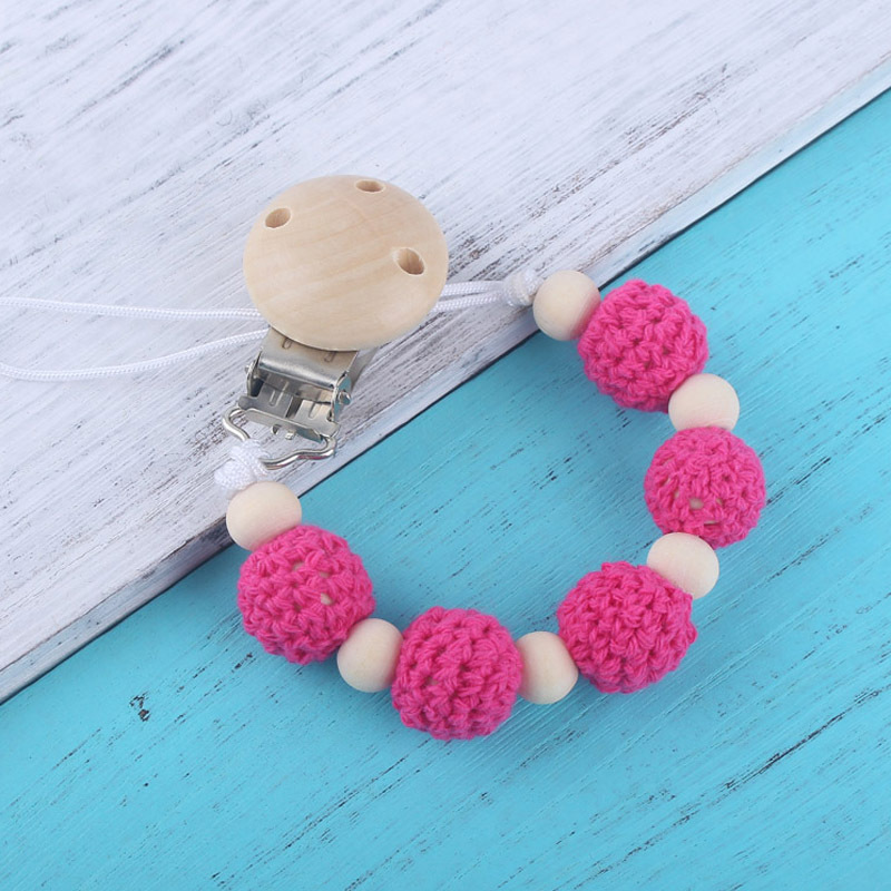 Comercio exterior nuevo chupete cadena bebé suministros madera anti-perdido cadena bebé auxiliar mordedor anti-gota cadena ventas directas